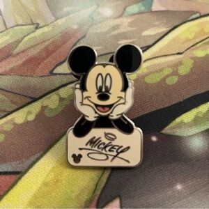 White Mickey Mouse Disney Cast Lanyard Enamel Pin, Limited, Hidden 2006, 3 of 5